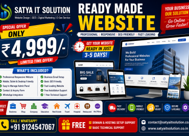 Ready Made Website Only ₹4,999/- – Affordable Business Website Package by Satya IT Solution